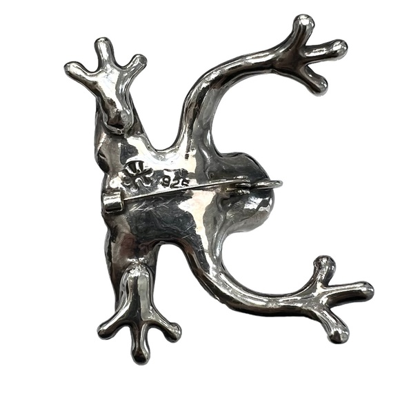 VINTAGE STERLING SILVER LEAP FROG PENDANT SMALL & BIG FROG - Picture 16 of 16